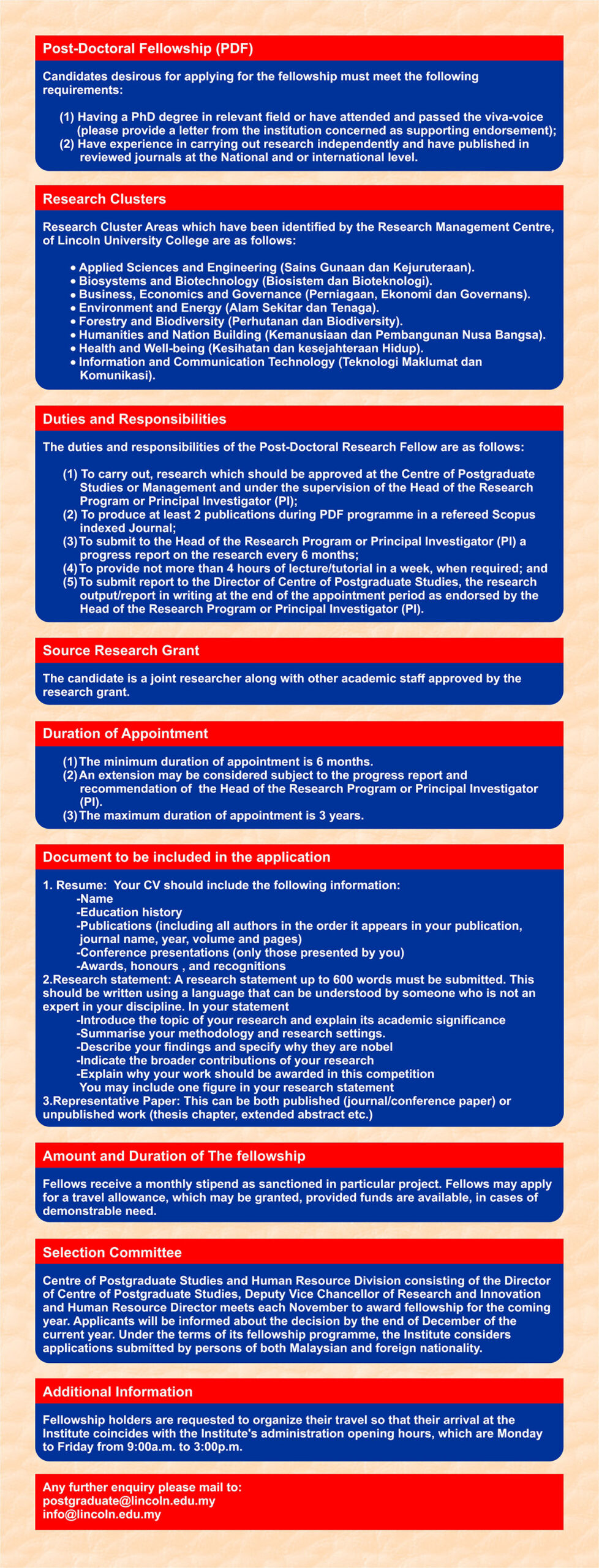 Post-Doctoral Fellowship